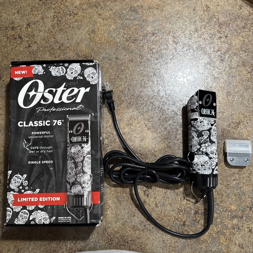 OSTER Limited Edition Sugar Skull Hair Clippers Classic 76 With Blade Works